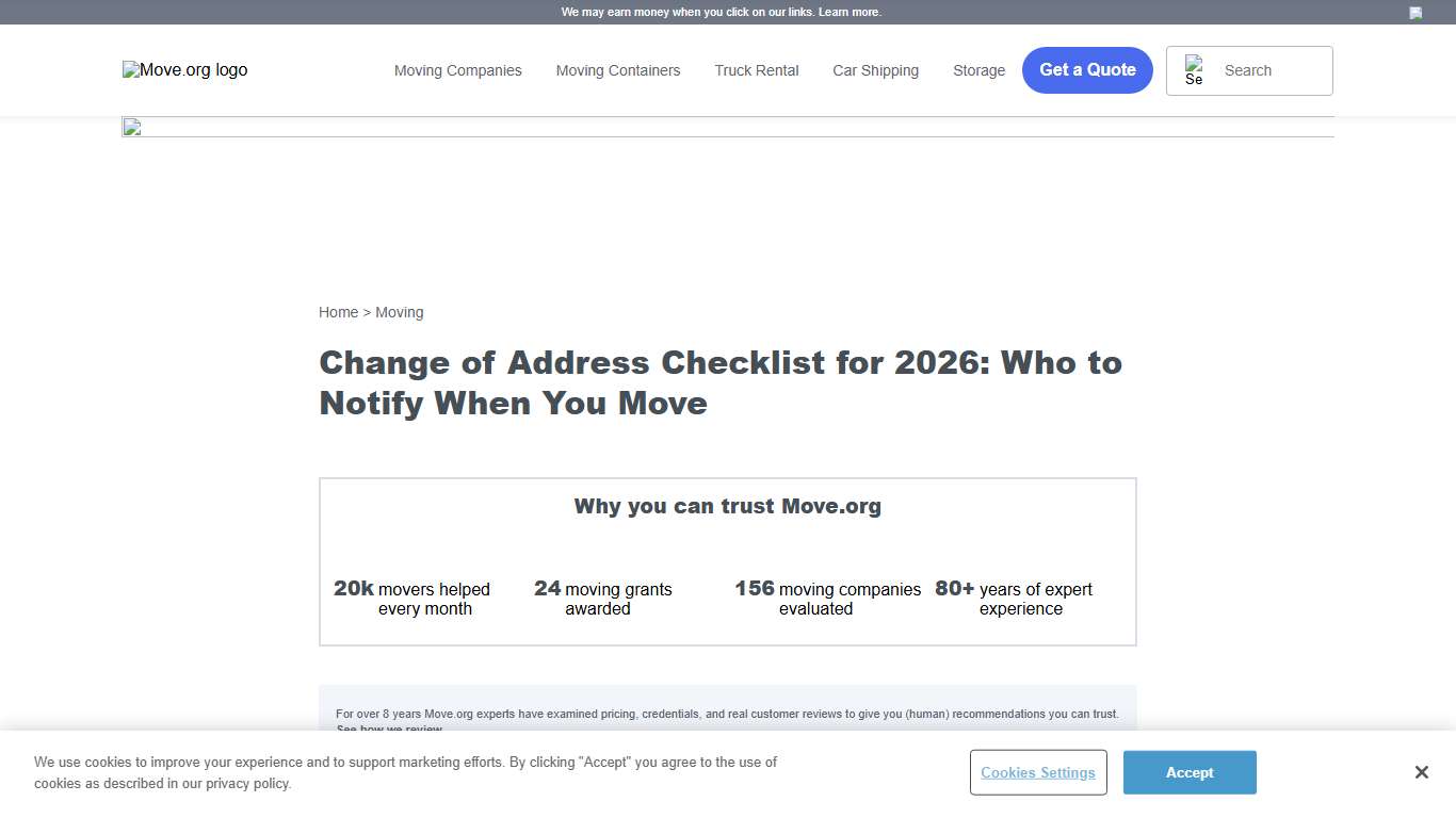 The Ultimate Change of Address Checklist 2026 | Move.org
